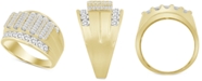 Macy's Men's Diamond Baguette Cluster Ring (2 ct. t.w.) in 10k Gold